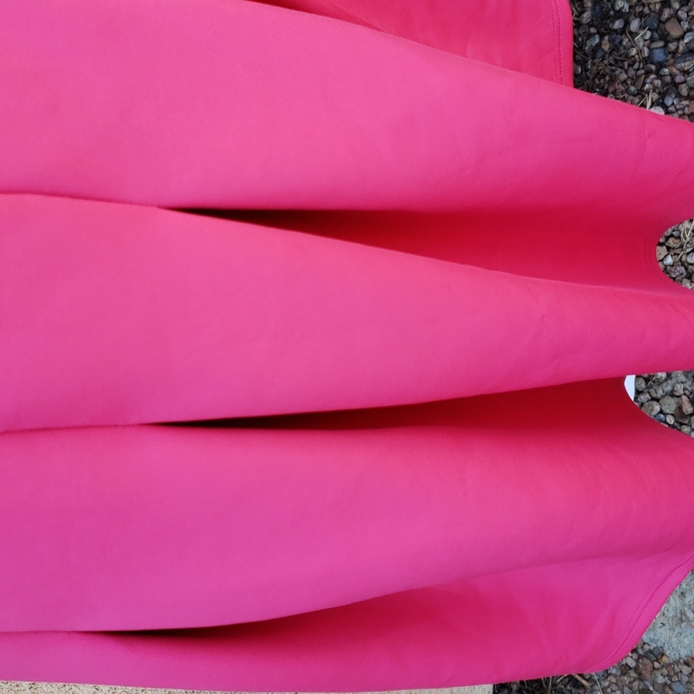 Boston Proper pink scuba fit and flare forget me knot dress - Picture 3 of 12